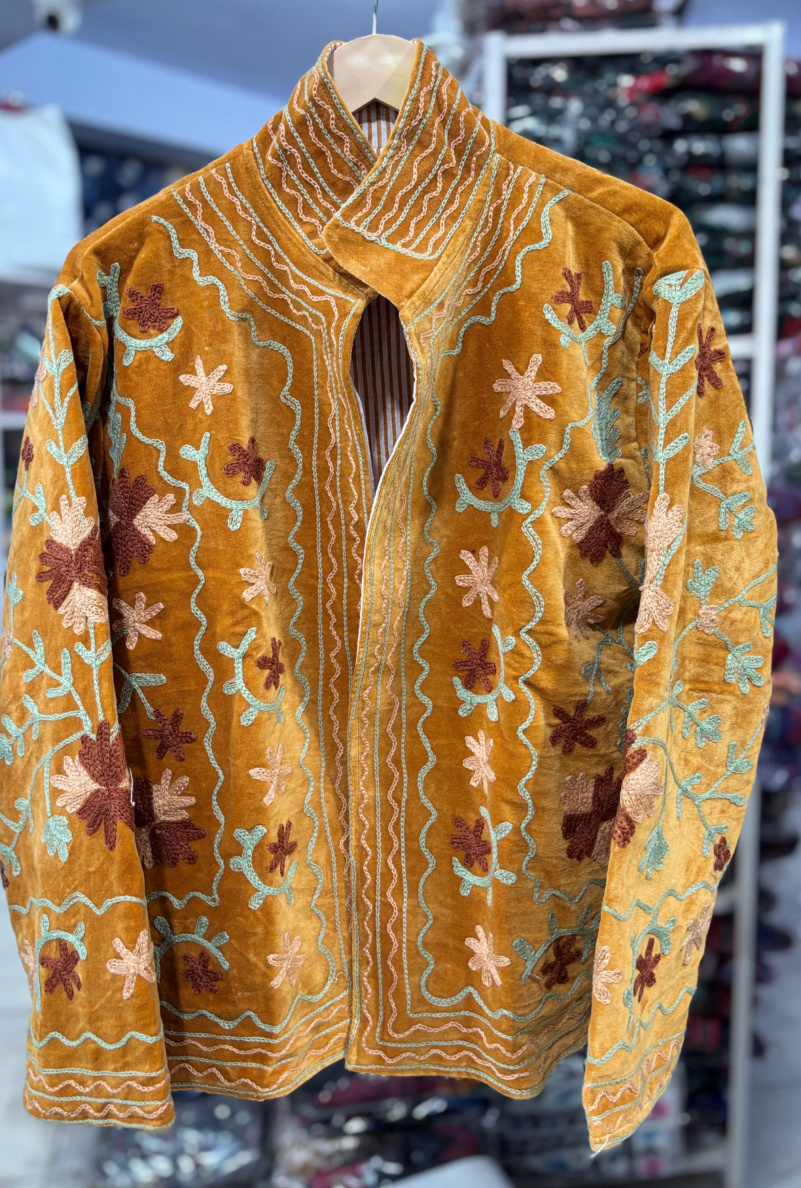 Kesari Gul, an embroidered jacket