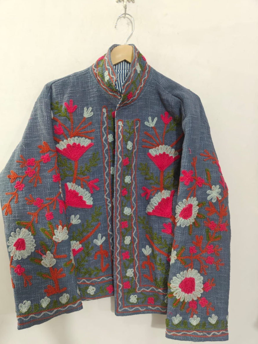Gulabi Kiran, an embroidered jacket