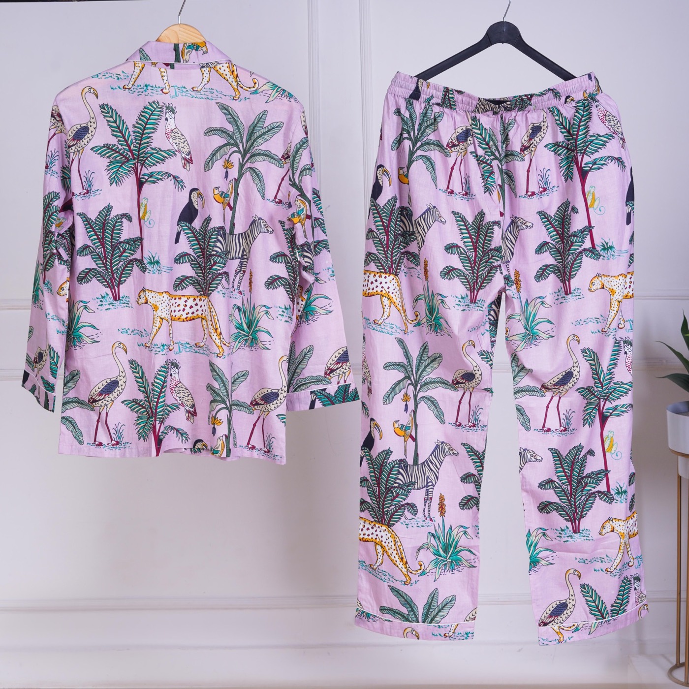 Flamingo: the shirt and trousers, back