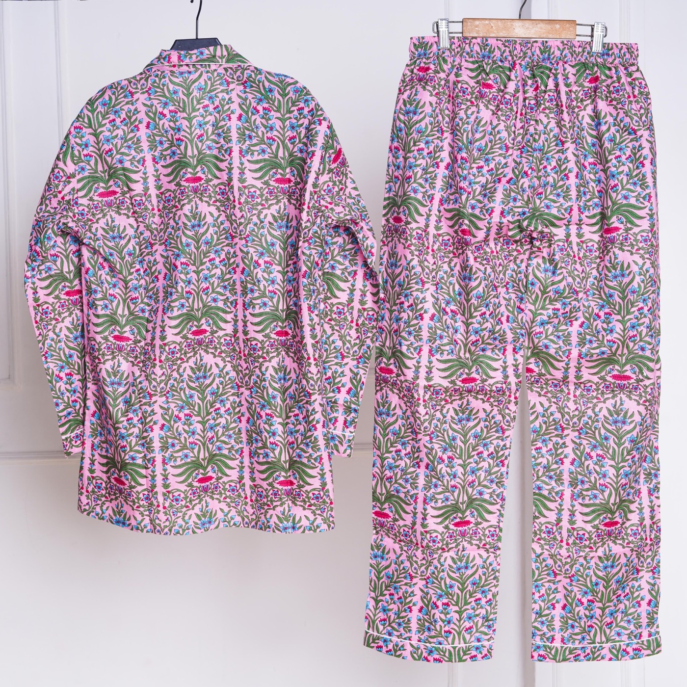 Pinker: the shirt and trousers, back